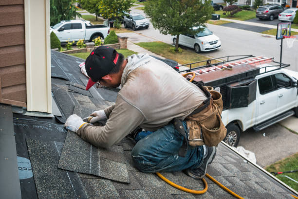 Professional Roofing technician working in Pope Army Airfield, NC